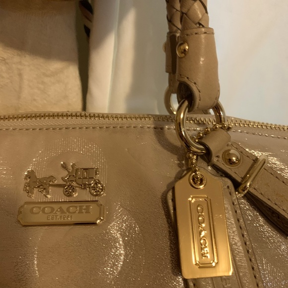 🪴NWT Rare Metallic Leather Coach bag🪴 - Picture 2 of 7